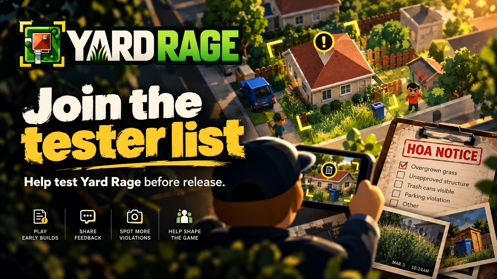 Join the Yard Rage tester list